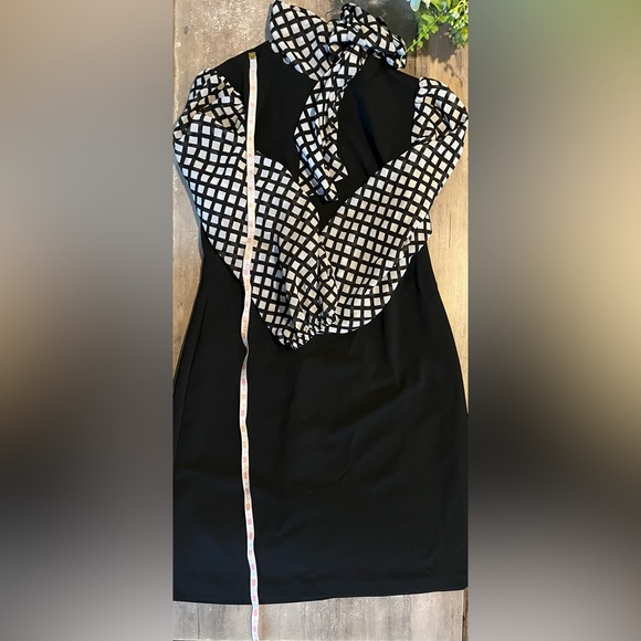 Calvin Klein Long Sleeve Mock Tie Neck Mini Dress Size 8 - Picture 4 of 9